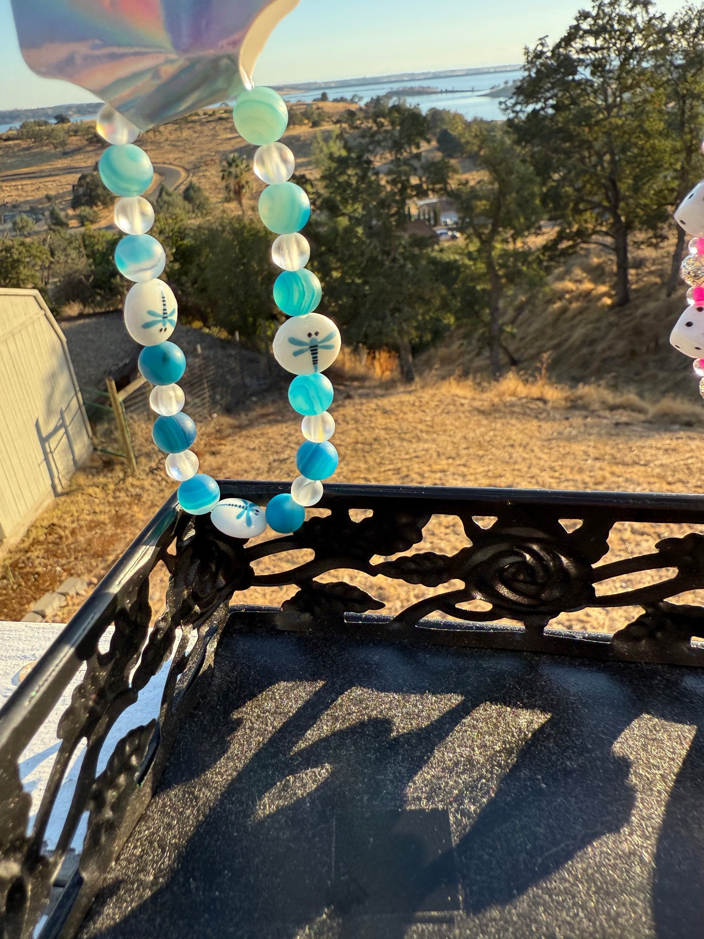 Handmade Bracelet Teal Dragonfly