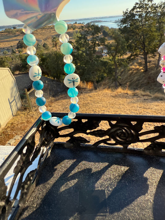 Handmade Bracelet Teal Dragonfly